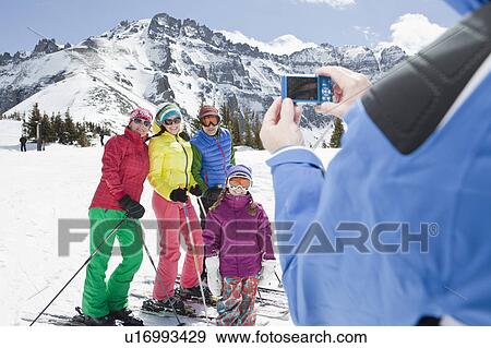 USA, Colorado, Telluride, Three-generation family with girl (10-11) posing during ski holiday View Large Photo Image Stock Photo - USA, Colorado, Telluride, Three-generation family with girl (10-11) posing during ski holiday. Fotosearch