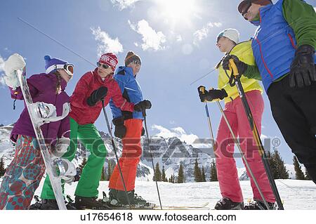 USA, Colorado, Telluride, Three-generation family with girl (10-11) during ski holiday View Large Photo Image Stock Photo - USA, Colorado, Telluride, Three-generation family with girl (10-11) during ski holiday. Fotosearch