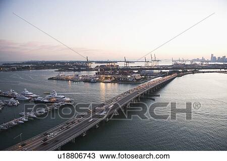 USA, Florida, Miami, Cityscape with bridge View Large Photo Image Stock Image - USA, Florida, Miami, Cityscape with bridge. Fotosearch