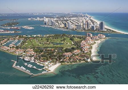 USA, Florida, Miami skyline as seen from air View Large Photo Image Stock Image - USA, Florida, Miami skyline as seen from air. Fotosearch