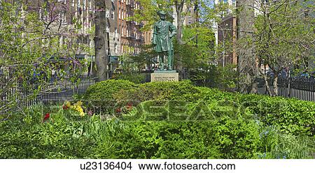 Picture - USA, New York, New York City, Christopher Park, Sheridan statue. Fotosearch