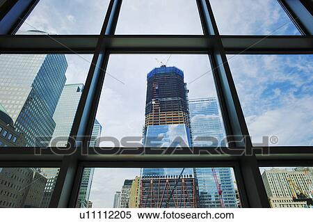 Stock Photography - USA, New York, New York City, Skyscrapers under construction. Fotosearch