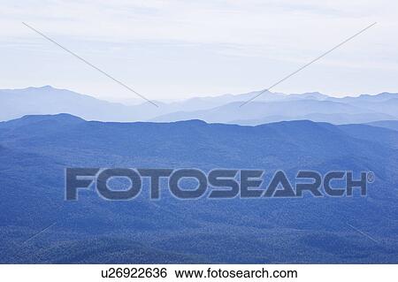 Stock Photograph - USA, New York State, View of Adirondack Mountains. Fotosearch