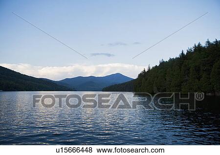 USA, New York State, View on Lake Placid View Large Photo Image Stock Photo - USA, New York State, View on Lake Placid. Fotosearch