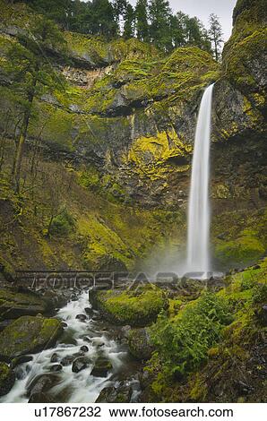 USA, Oregon, Multnomah County, Elowah Falls View Large Photo Image Stock Image - USA, Oregon, Multnomah County, Elowah Falls. Fotosearch