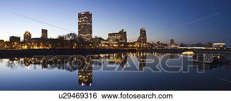 USA, Wisconsin, Milwaukee, City skyline over Lake Michigan View Large Photo Image Stock Photograph - USA, Wisconsin, Milwaukee, City skyline over Lake Michigan. Fotosearch