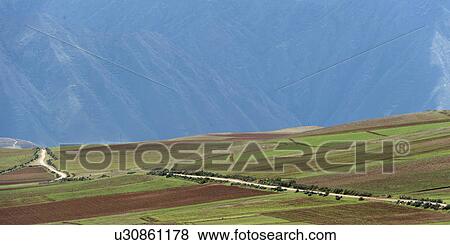 Stock Photo - Agricultural field in Sacred Valley, Cusco Region, Peru. Fotosearch