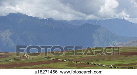 Stock Photograph - Agricultural field in Sacred Valley, Cusco Region, Peru. Fotosearch