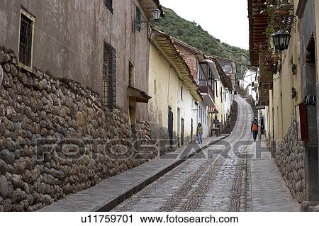 Buildings along a street, Cuzco, Peru View Large Photo Image Stock Image - Buildings along a street, Cuzco, Peru. Fotosearch