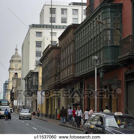 Buildings in a city, Historic Centre of Lima, Lima, Peru View Large Photo Image Stock Image - Buildings in a city, Historic Centre of Lima, Lima, Peru. Fotosearch