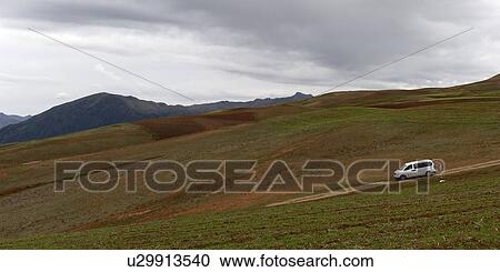 Car moving in an agricultural field, Sacred Valley, Cusco Region, Peru View Large Photo Image Stock Image - Car moving in an agricultural field, Sacred Valley, Cusco Region, Peru. Fotosearch