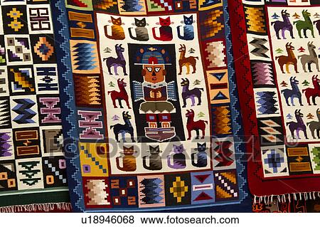 Carpets at a store, Pisac, Sacred Valley, Cusco Region, Peru View Large Photo Image Stock Photo - Carpets at a store, Pisac, Sacred Valley, Cusco Region, Peru. Fotosearch