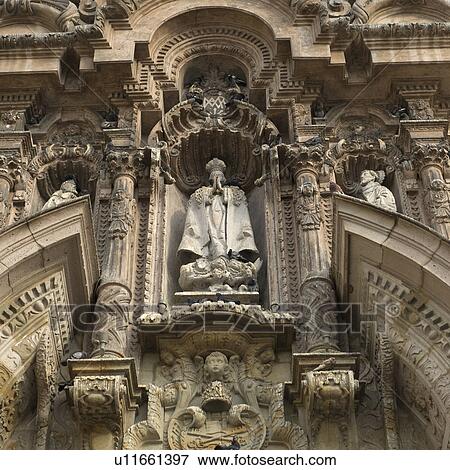 Stock Photo - Carving on a Monastery Of San Francisco, Historic Centre of Lima, Lima, Peru. Fotosearch