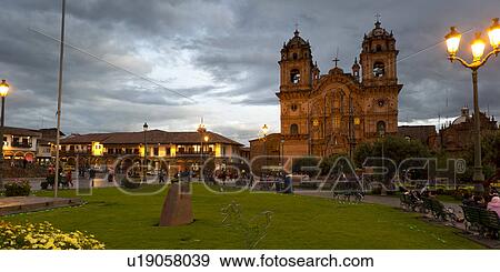 Church De La Compania De Jesus, Plaza de Armas, Cuzco, Peru View Large Photo Image Stock Photo - Church De La Compania De Jesus, Plaza de Armas, Cuzco, Peru. Fotosearch