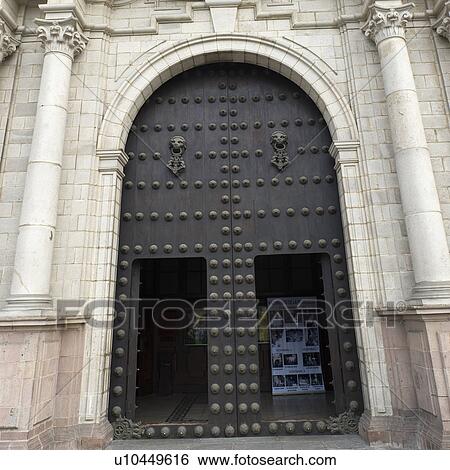 Facade of Cathedral Of Lima, Plaza Mayor, Historic Centre of Lima, Lima, Peru View Large Photo Image Stock Photograph - Facade of Cathedral Of Lima, Plaza Mayor, Historic Centre of Lima, Lima, Peru. Fotosearch