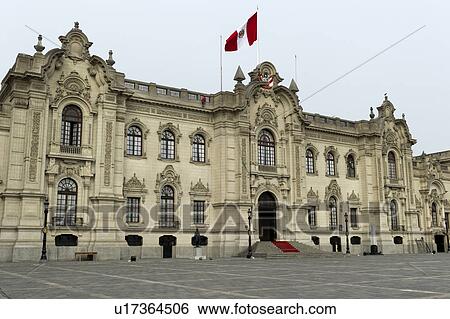 Facade of Government Palace, Plaza Mayor, Historic Centre of Lima, Lima, Peru View Large Photo Image Stock Photograph - Facade of Government Palace, Plaza Mayor, Historic Centre of Lima, Lima, Peru. Fotosearch