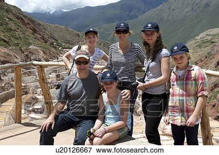 Family at an observation point, Maras, Salinas, Sacred Valley, Cusco Region, Peru View Large Photo Image Stock Photo - Family at an observation point, Maras, Salinas, Sacred Valley, Cusco Region, Peru. Fotosearch