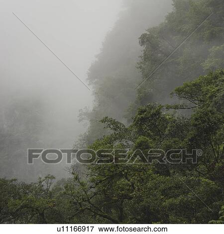 Stock Photo - Fog in Sacred Valley, Cusco Region, Peru. Fotosearch