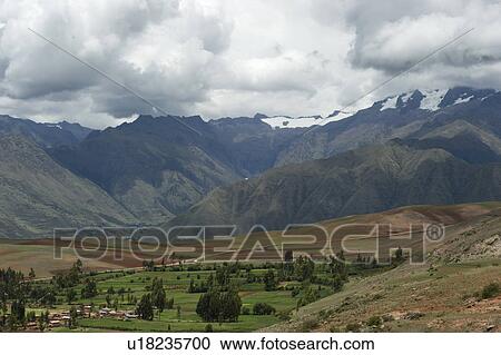 High angle view of Sacred Valley, Cusco Region, Peru View Large Photo Image Stock Image - High angle view of Sacred Valley, Cusco Region, Peru. Fotosearch