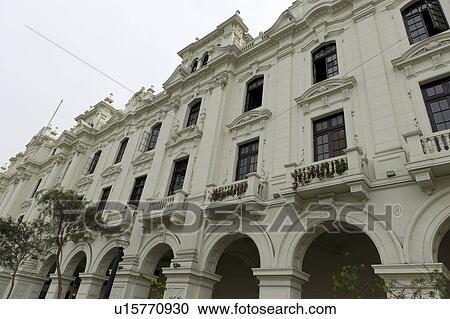 Low angle view of a building, Historic Centre of Lima, Lima, Peru View Large Photo Image Stock Image - Low angle view of a building, Historic Centre of Lima, Lima, Peru. Fotosearch