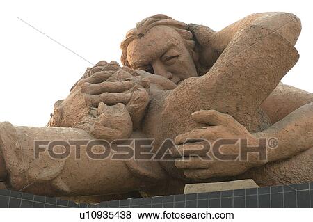 Low angle view of a statue, El Parque Del Amor, Av De La Aviacion, Miraflores District, Lima Province, Peru View Large Photo Image Stock Photo - Low angle view of a statue, El Parque Del Amor, Av De La Aviacion, Miraflores District, Lima Province, Peru. Fotosearch