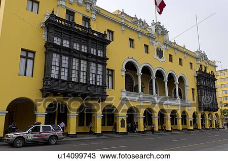 Low angle view of Municipal Palace Of Lima, Plaza Mayor, Historic Centre of Lima, Lima, Peru View Large Photo Image Stock Image - Low angle view of Municipal Palace Of Lima, Plaza Mayor, Historic Centre of Lima, Lima, Peru. Fotosearch