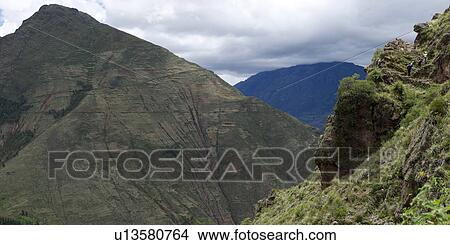 Picture - Pisaq Inca Ruins, Sacred Valley, Cusco Region, Peru. Fotosearch