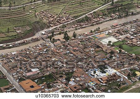 Stock Image - Pisaq Inca Ruins, Sacred Valley, Cusco Region, Peru. Fotosearch