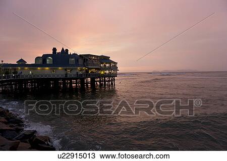 Restaurant at an ocean, La Rosa Nautica, Miraflores District, Lima Province, Peru View Large Photo Image Stock Image - Restaurant at an ocean, La Rosa Nautica, Miraflores District, Lima Province, Peru. Fotosearch