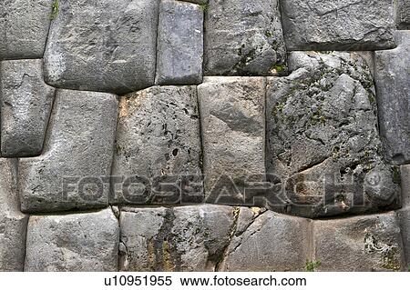 Stock Photography - Stone wall, Sacsayhuaman, Cuzco, Peru. Fotosearch