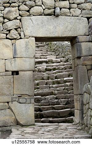 Stock Photo - The Lost City of The Incas, Machu Picchu, Cusco Region, Peru. Fotosearch