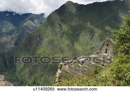 Stock Photography - The Lost City of The Incas, Mt Huayna Picchu, Machu Picchu, Cusco Region, Peru. Fotosearch