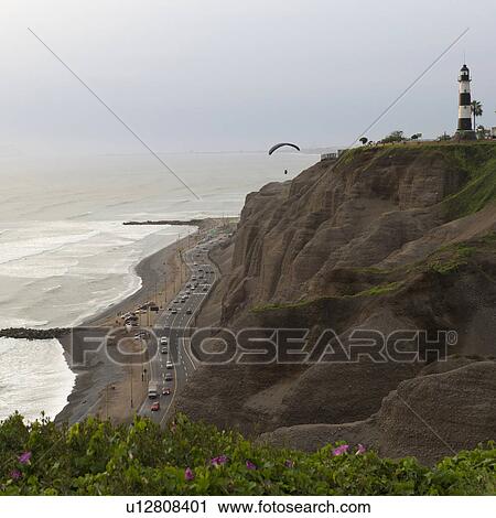 Tourists paragliding, Av De La Aviacion, Miraflores District, Lima Province, Peru View Large Photo Image Stock Image - Tourists paragliding, Av De La Aviacion, Miraflores District, Lima Province, Peru. Fotosearch