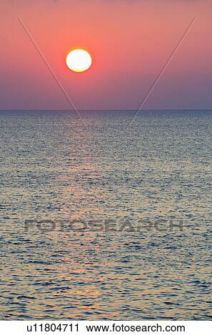 Aegean Sea horizon at sunset View Large Photo Image Stock Image - Aegean Sea horizon at sunset. Fotosearch