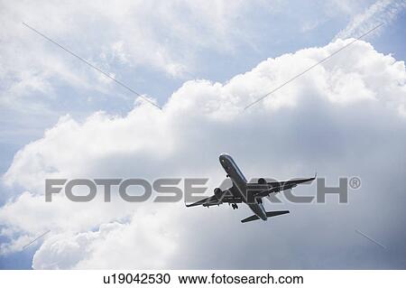 Airplane in flight View Large Photo Image Stock Image - Airplane in flight. Fotosearch