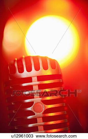Antique microphone in spotlight View Large Photo Image Stock Image - Antique microphone in spotlight. Fotosearch