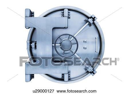 Stock Photo - Bank vault door on white background. Fotosearch