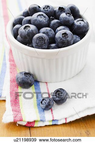 Stock Photo - Bowl of blueberries. Fotosearch
