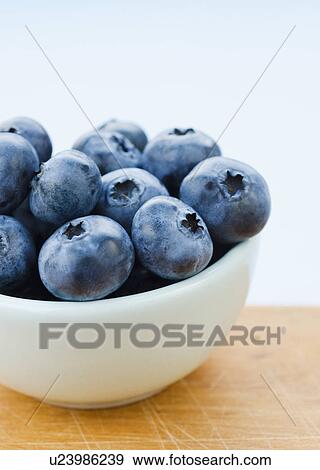 Bowl of blueberries View Large Photo Image Stock Photo - Bowl of blueberries. Fotosearch