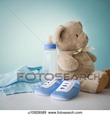 Stock Photo - Close up of baby goods. Fotosearch