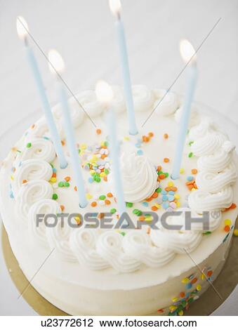 Close up of birthday cake with birthday candles View Large Photo Image Stock Image - Close up of birthday cake with birthday candles. Fotosearch