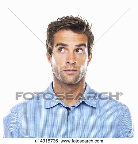 Stock Photograph - Close-up of business man looking away. Fotosearch