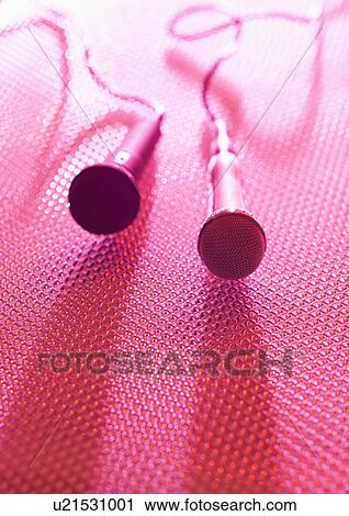 Close up of microphones lying on stage View Large Photo Image Stock Image - Close up of microphones lying on stage. Fotosearch