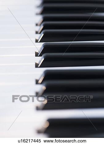 Stock Photography - Close up of piano keys. Fotosearch