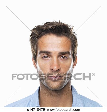 Close-up portrait of smart man smiling View Large Photo Image Stock Photo - Close-up portrait of smart man smiling. Fotosearch