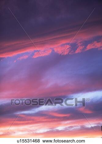 Stock Photo - Colorful evening sky . Fotosearch