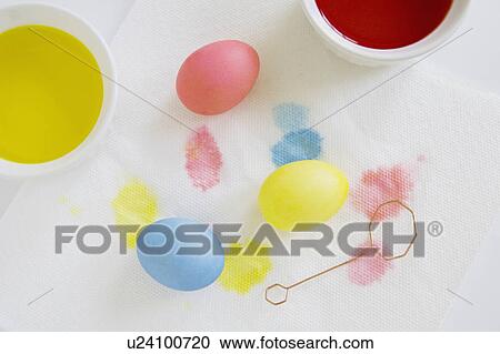 Stock Image - Dyed Easter eggs. Fotosearch