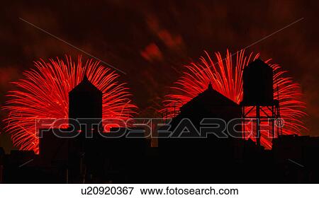 Fourth of July fireworks View Large Photo Image Stock Photo - Fourth of July fireworks. Fotosearch