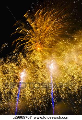 Stock Photo - Fourth of July fireworks. Fotosearch