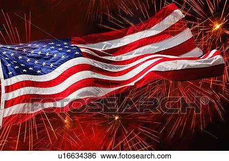Stock Photograph - Fourth of July fireworks. Fotosearch